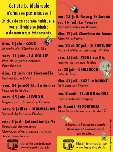 Le Mokiroule librairie ambulante, librairie itinérante, librairie jeunesse, Ardèche, Drôme, livre, mot, qui, roule